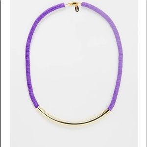 Maison Monik people disk bead necklace with gold detail